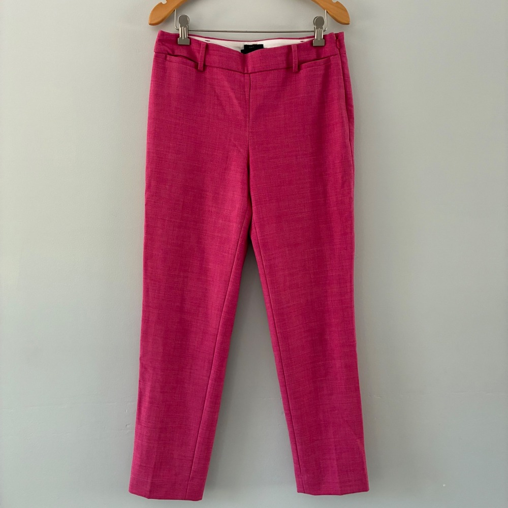 Talbots Pants Sz 2 Pink Chatham Ankle Slim Side Zip Business Casual Trousers
